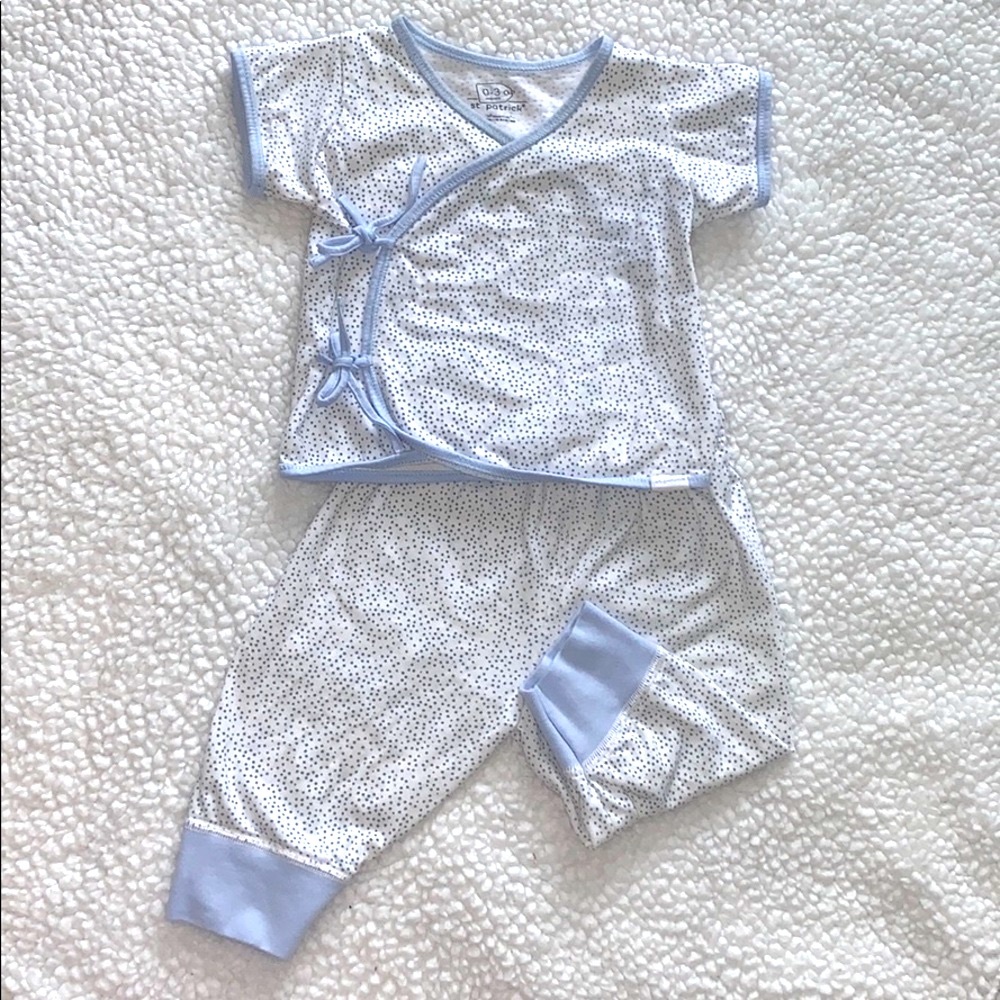 St Patrick Top and Pajama size 0-6mos.